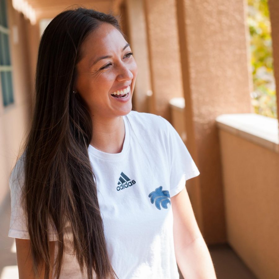WELL-ROUNDED: Athletics Director and math teacher Sierra Wang expresses her passion for athletics.