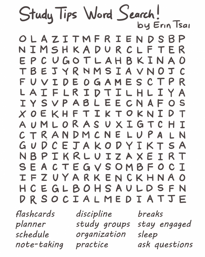 Study Tips Word Search!