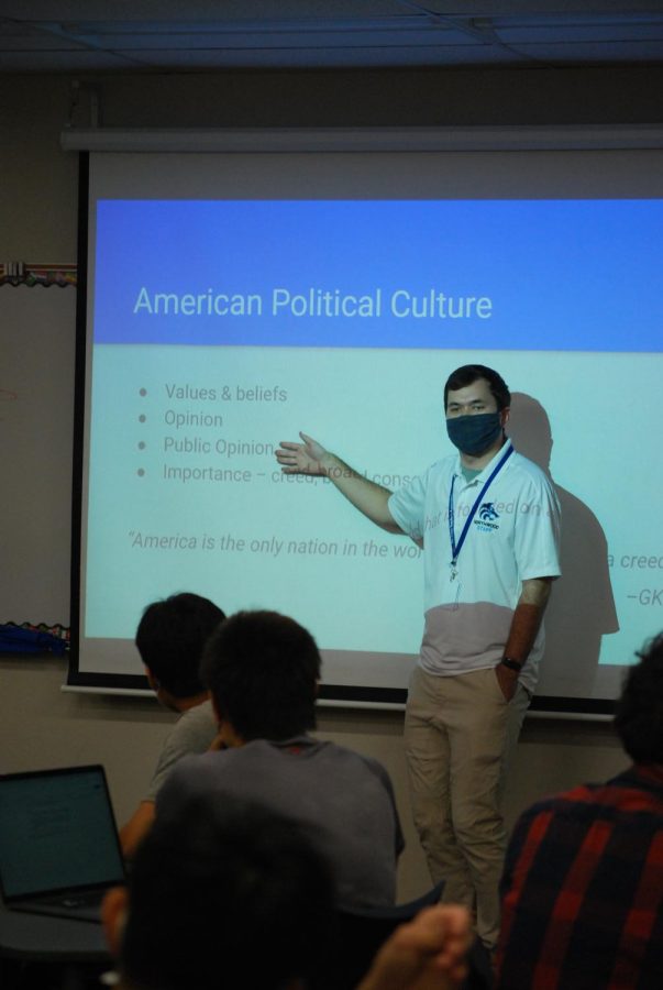 OH, HOW THE TABLES HAVE TURNED: Pang, a former student of AP Government at Northwood High School, now teaches the same subject to current and future generations of Northwood students. 