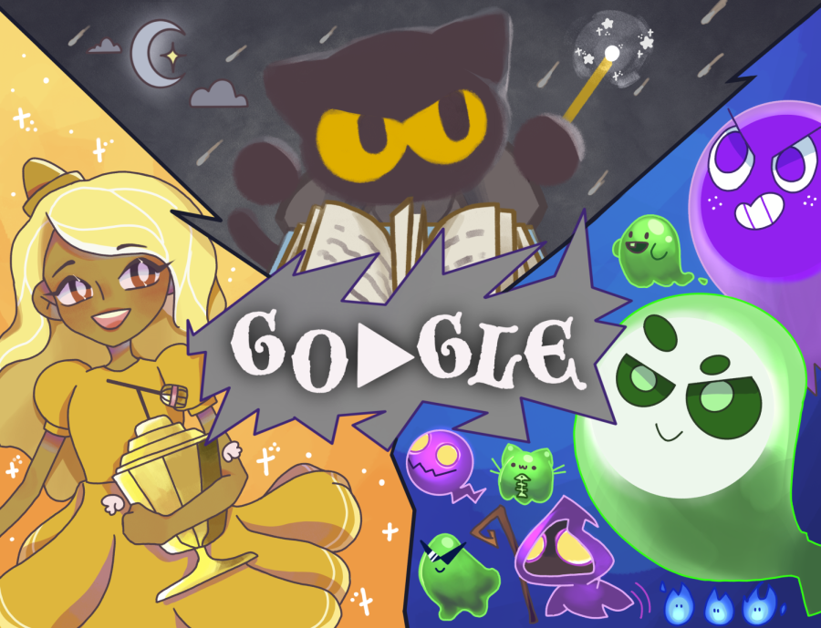 Spooktacular Halloween themed Google Doodles