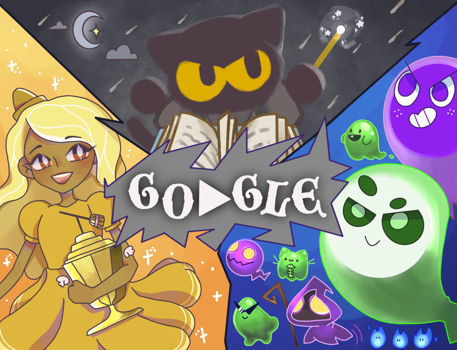 Inside Google's Halloween Doodle, inspired by Splatoon and LoL - The  Washington Post