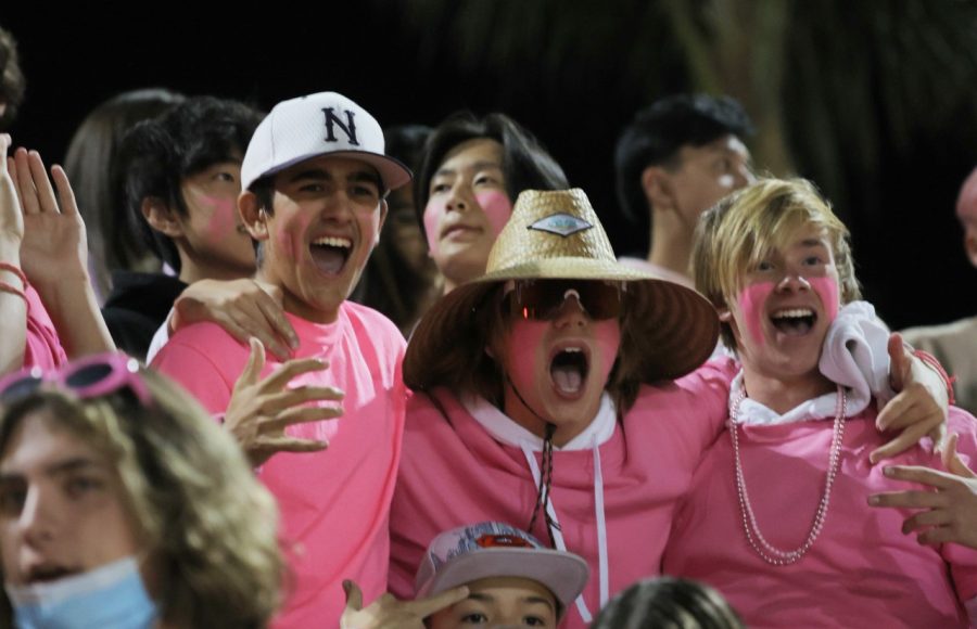 PACK+OF+PRIDE%3A++Students+cheer+in+the+stands%2C+decked+out+in+pink.