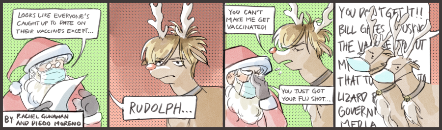 Rudolph the red-nosed anti-vaxxer