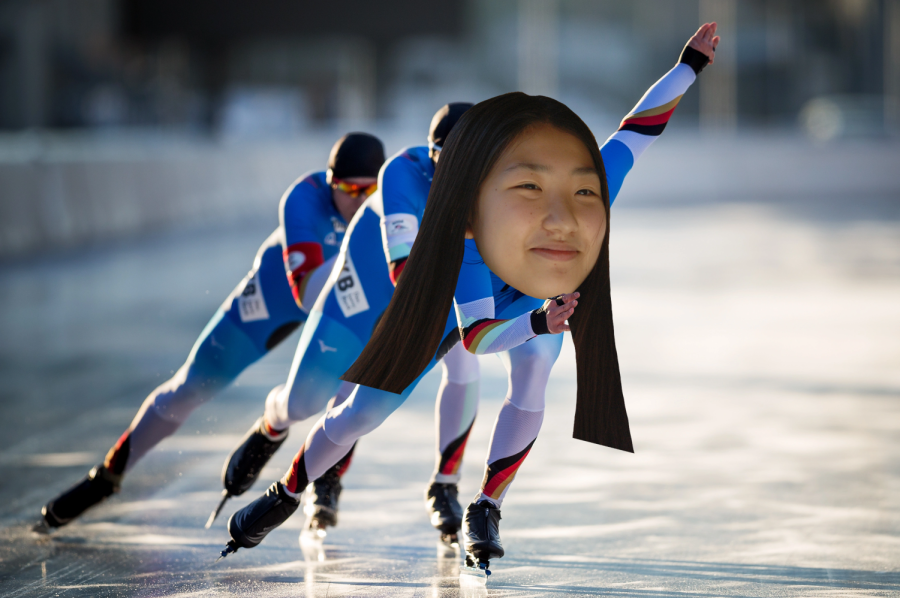 FOR THE WIN: With the help of The Howlers flawless guide to the Winter Olympics, junior Tiana Gao takes gold in Short Track Speed Skating.