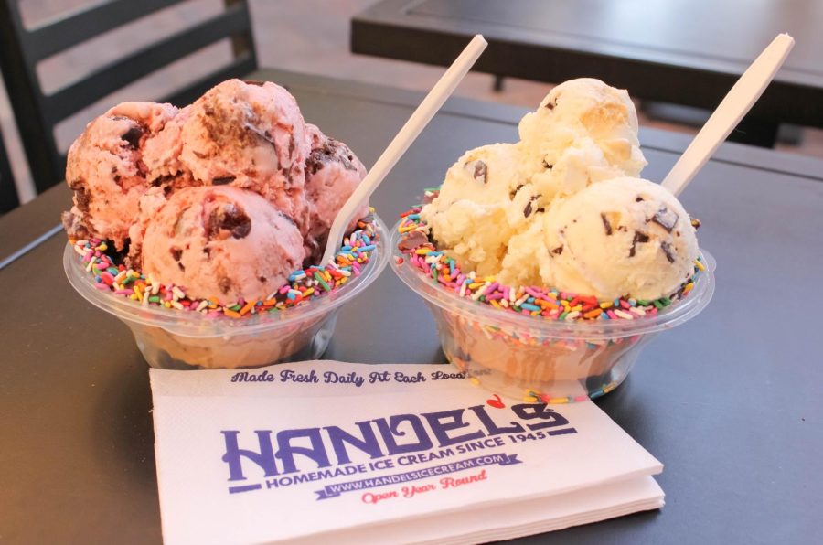 CAN YOU HANDEL IT?: With four scoops of sweetness in a small, only the most skilled ice cream snackers can successfully consume Handel’s huge ice creams.