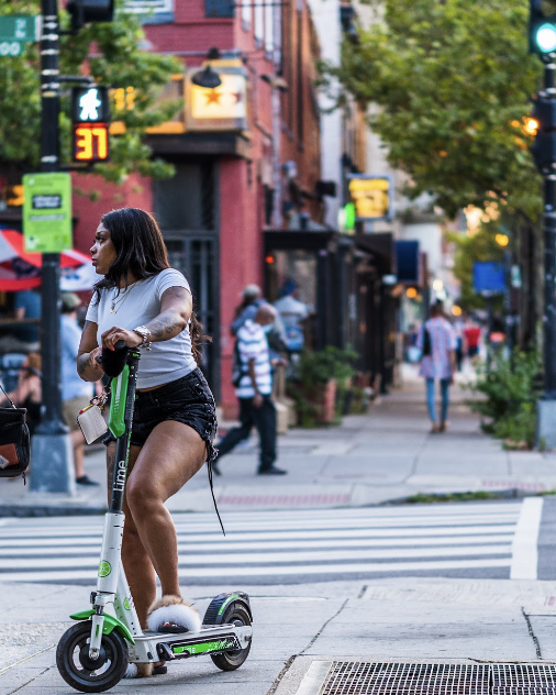 HEALTHY TRANSPORTATION: The Lime scooter system in metropolitan cities becomes more accessible to sidewalk civilians.