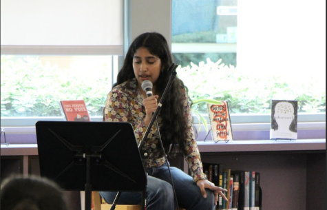 LITERATURE COMES TO LIFE: Senior Tanvi Garneni attests to the importance of including Asian American literature within Northwood curriculum.