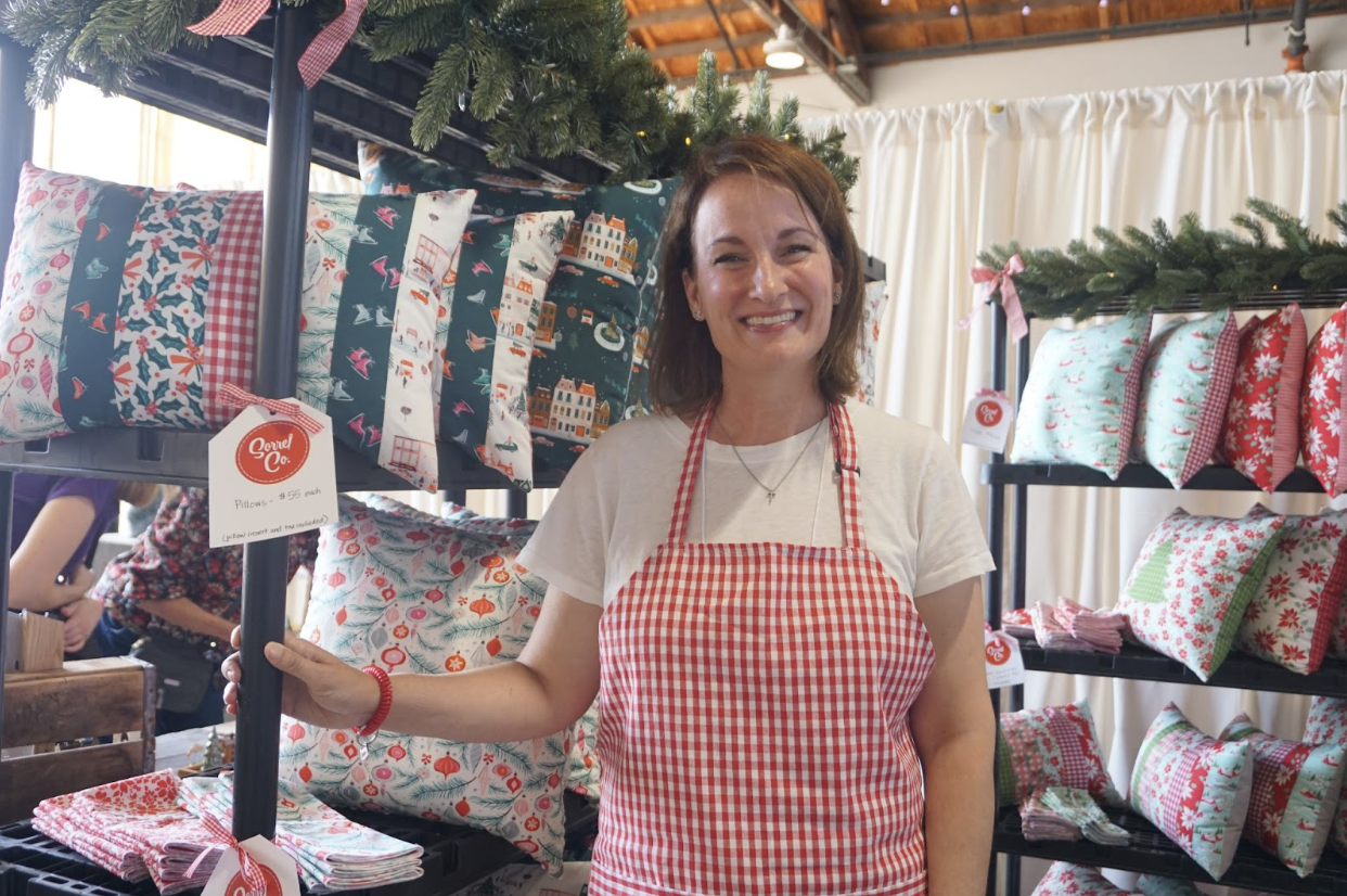 NEW BUSINESS, OLD HOBBY: Michelle Blanco brought her passions from her long-time hobby of sewing to this new business of handmade homegoods. 