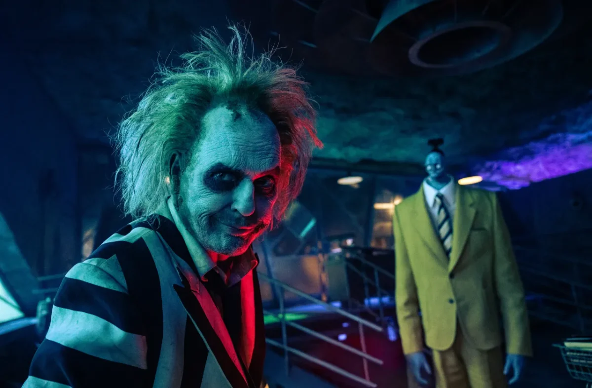 “BEETLEJUICE” IS BACK ONCE MORE: Michael Keaton as Betelgeuse in “Beetlejuice Beetlejuice.”