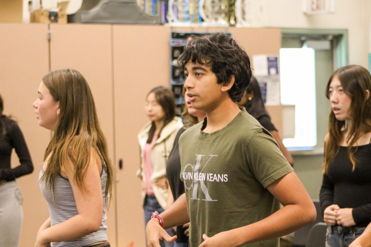 PITCH PERFECT: Tenor singer sophomore Arsh Gupta prepares his voice during a ten minute vocal warmup in his Concert Chorale class.