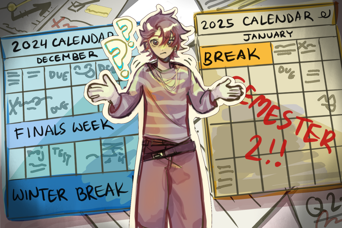 CALENDAR CONFUSION: Students struggle with the awkward time between winter break and the new semester.