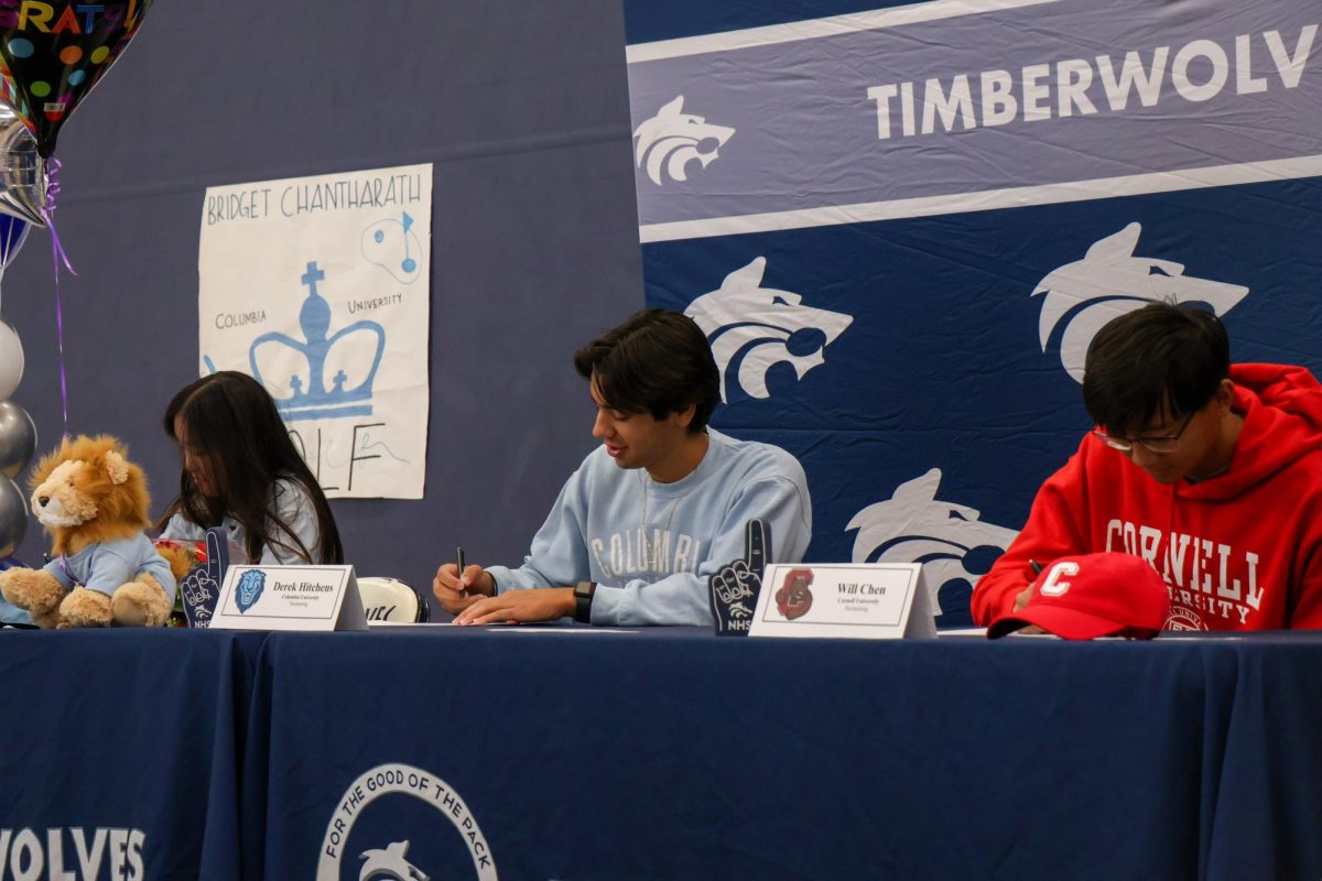 D1 Bound: Seniors Bridget Chantharath, Derek Hitchens, and Will Chen sign their national letters of intent to play at the collegiate level.