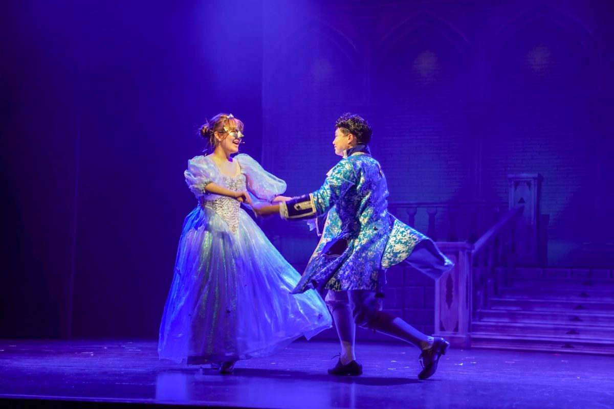 A SLIPPER-SWEET WALTZ: Right before midnight, Cinderella and Prince Topher waltz together during the royal ball