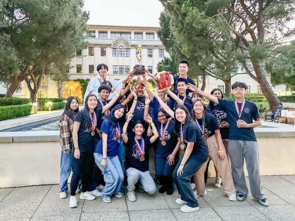 SCIENTIFIC SCHOLARS: Science Olympiad celebrates their second place win after the award ceremony
