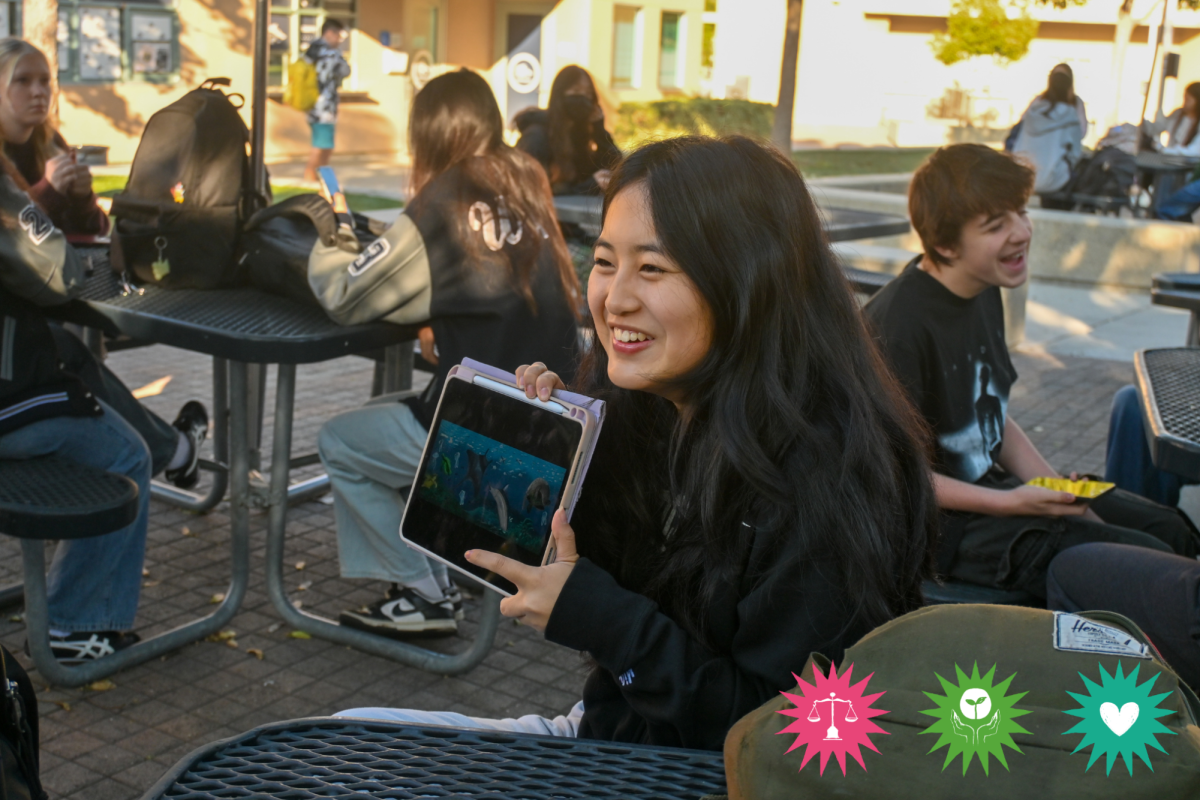 THOUGHTS BEHIND THE PIECE: Junior Mia Chun explains the meaning she put behind her artwork depicting an underwater ecosystem.