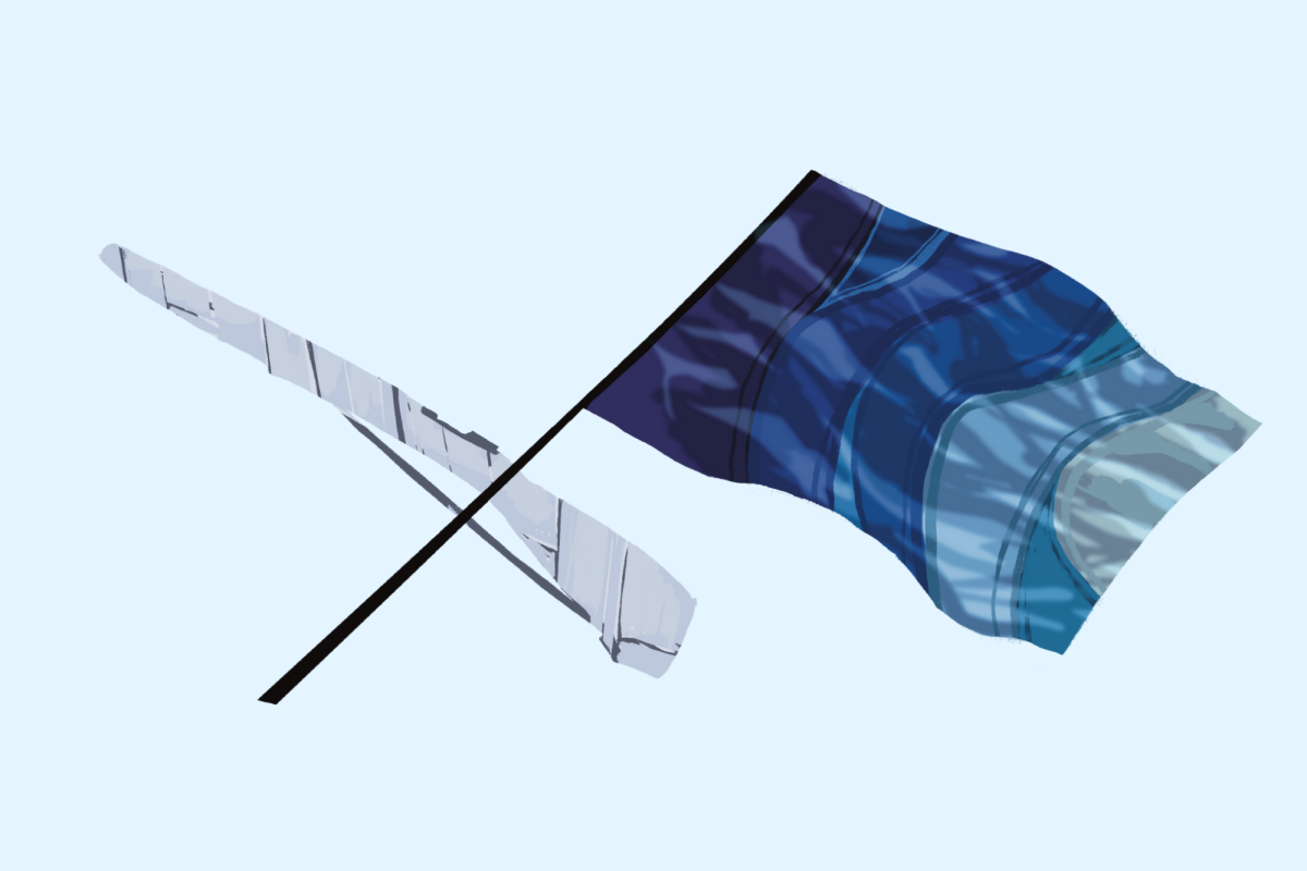 SPIN TO WIN: The Northwood winter guard’s show features flag and rifle choreography that represents the beauty of the cold, bringing a winter wonderland to snowless Southern California.