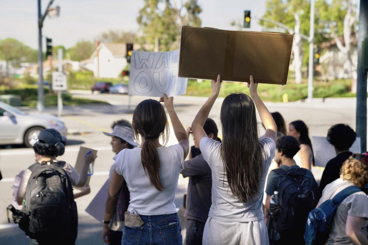 ICE OUT: Northwood students walk out on Feb. 27 to protest the actions of Immigrations and Customs Enforcement.