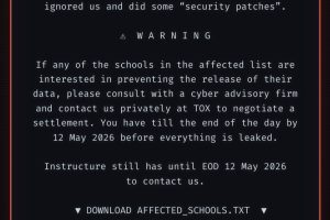 Canvas taken offline after nationwide cyberattack