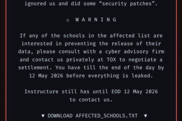 Canvas taken offline after nationwide cyberattack